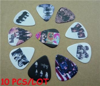 Lots of 10 Pcs The Beatles 2sides printing Guitar Picks  