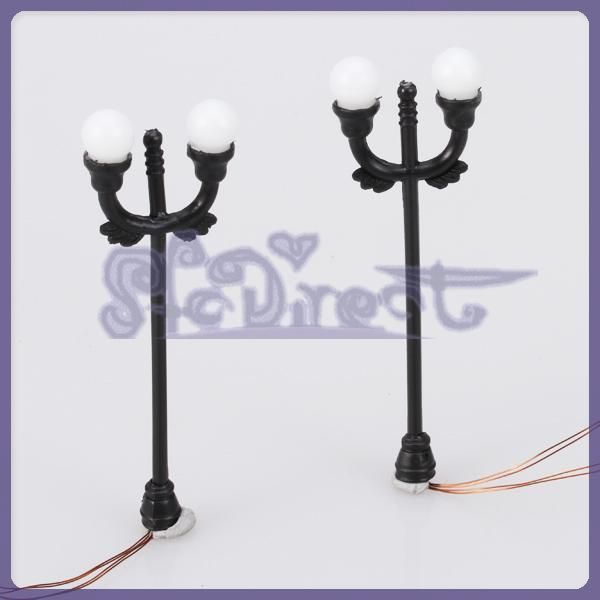   100 Scale Train Railroad Street Layout Model Lamppost Lamp BLACK 63mm