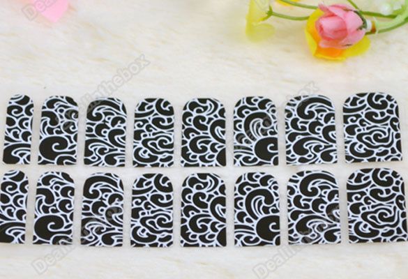 pcs Nail Art Foils Patch 16 Sticker Transfer Decoration Decals Wraps 