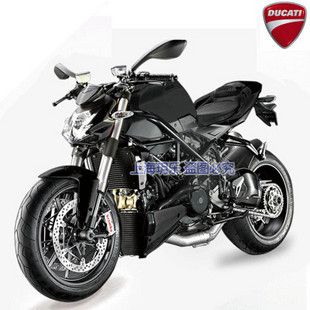 12 BLACK DUCATI STREETFIGHTER MOTORCYCLE MODEL  