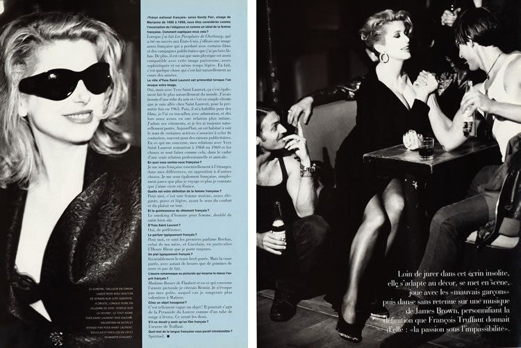 Ellen Von Unwerth Catherine Deneuve YSL magazine editorial  