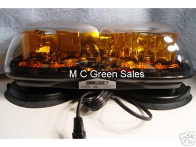 brand new code 3 pse amber 420 cmfh magnet mount mini light bar bonus 