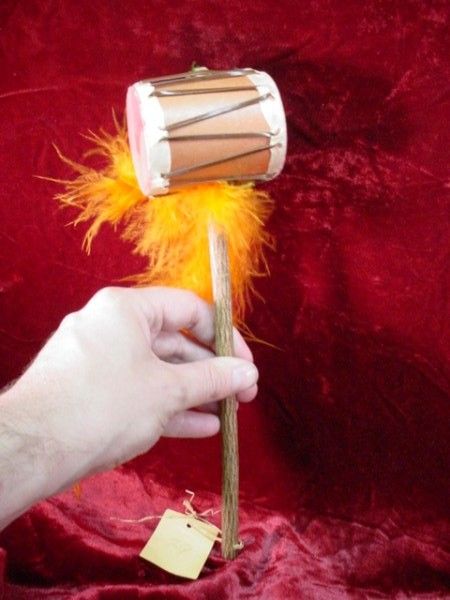 Antique NATIVE AMERICAN NOISE MAKER Chief Deerfoot INDIAN Instrument 