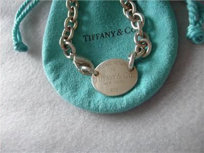 Tiffany & Co. Sterling Silver Return To Tiffany Oval Tag Necklace