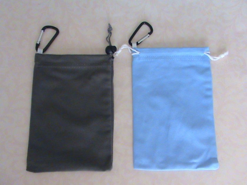 2Golf T Pouch Micro Fiber 4.5x 6.5 with CLIP Blue/Gray  