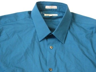 NWOT EXPRESS 1MX TEAL FITTED DRESS MENS SHIRT sz S  