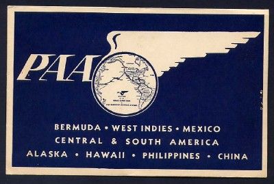 BERMUDA 1937 12/6 ON COMPLETE PAN AMERICAN AIRWAYS TICKET SG#120