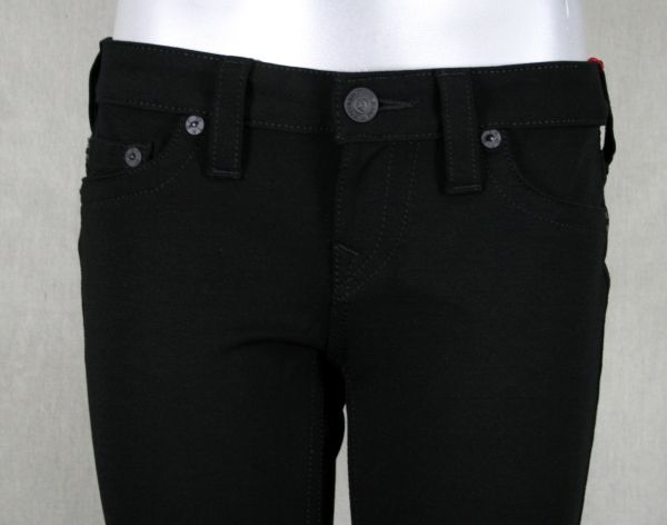 True Religion Jeans brand womens Stella Skinny stretch pants BLACK 