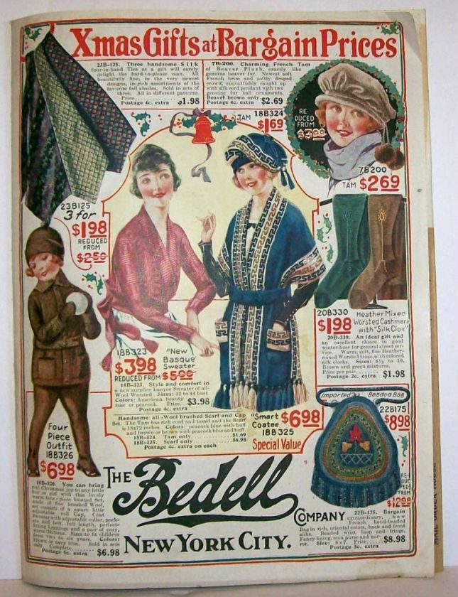 1910s BEDELL CO. NEW YORK FASHION CHRISTMAS CATALOG  