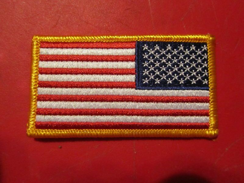 REVERSE AMERICAN FLAG PATCH WITH VELCRO BACK  