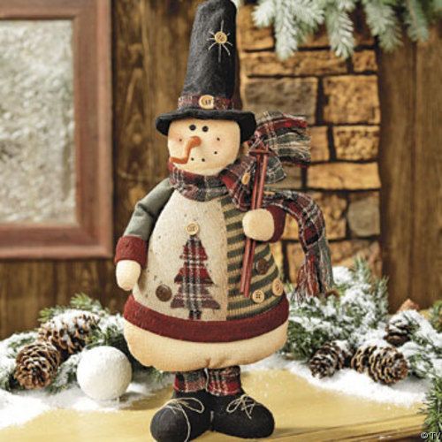 Plush Tall Standing Snowman  