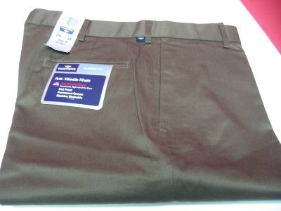 DOCKERS KHAKI PANTS NEW ANTI WRINKLE FLAT CLASSIC FIT  