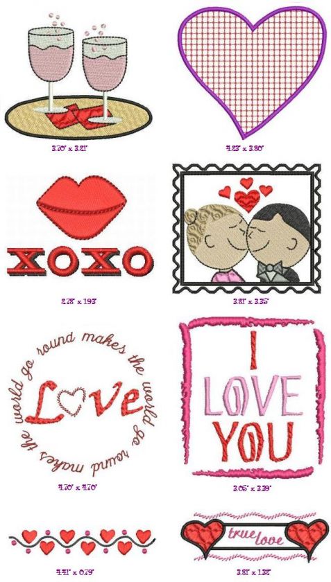 Hearts 1  Ltd   Machine Embroidery Designs  