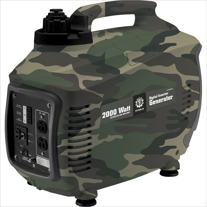 Steele 2000W Digital Camo Generator 3HP OHV Steele 