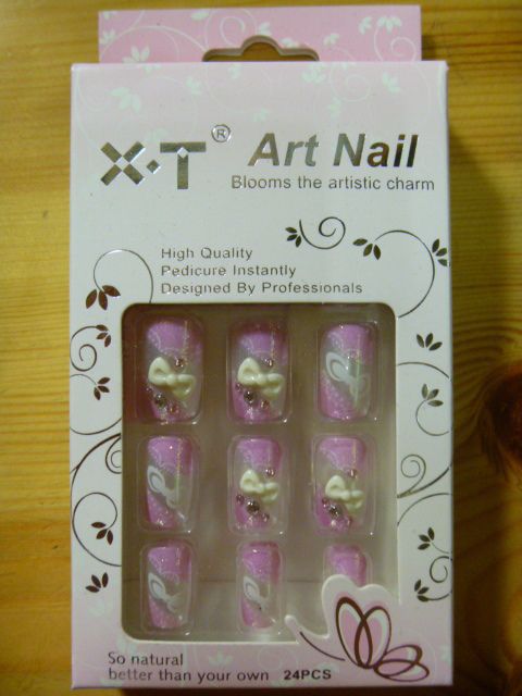 24Pcs Noble Design 3D Acrylic False Fake Nail 3D315 New  