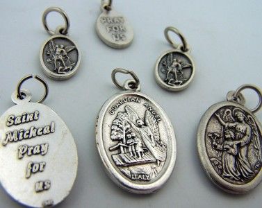 Lot Of 6 Saint St. Michael Protecter Medal Pray For Us  