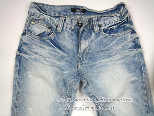 New Mens jeans straight leg blue  