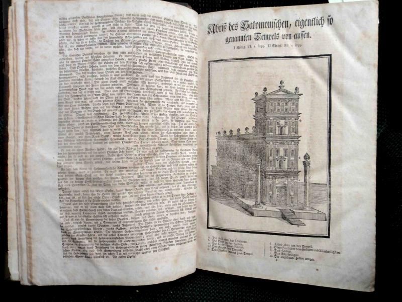 1798 antique LARGE GERMAN BIBLE leather ORNATE METAL★  