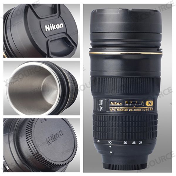 Nikon 24 70mm Model Lens Cup Coffee Mug Thermo Stainless Steel Inerior 