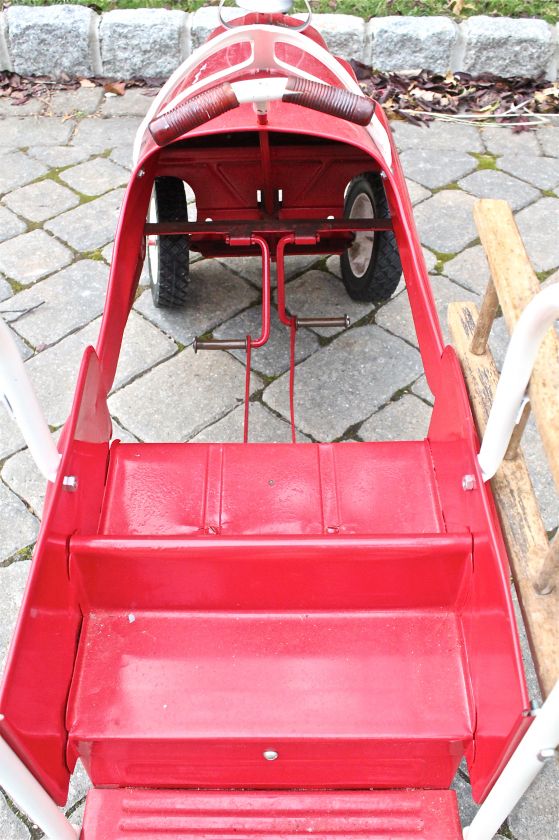 Vintage Fire Truck Metal Pedal Car Thumbnail Image