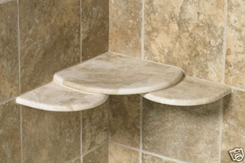 Hand Crafted Marble Corner Shower Shelf  