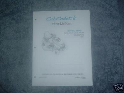 CUB CADET 1515 AND 1517 PARTS MANUAL WITH DIAGRAMS  