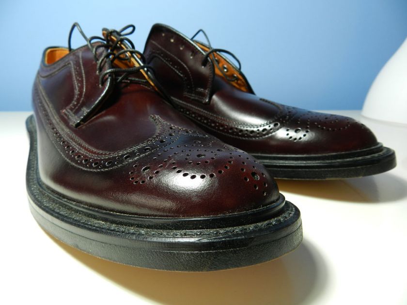 Original vtg Stuart McGuire wing tip cherry shoes mens sz 10.5  