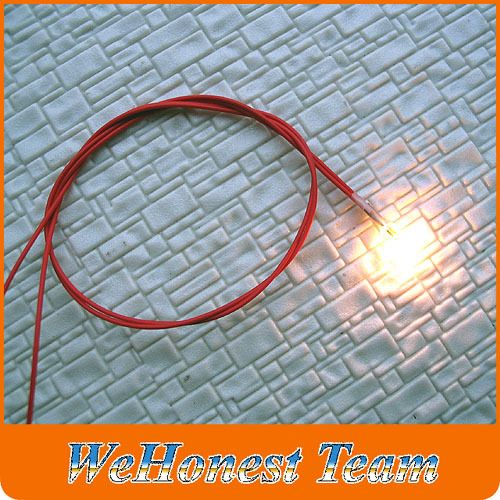 100 x Grain of Wheat 3mm Clear 6V Bulbs with 30cm wires  