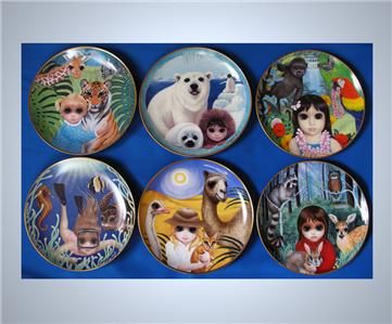 Set Plates GENTLE KINGDOM COLLECTION By MARGARET KEANE Figures 