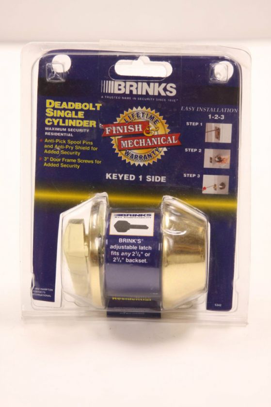 BRINKS Deadbolt Cylinder Maximum Security Lock  