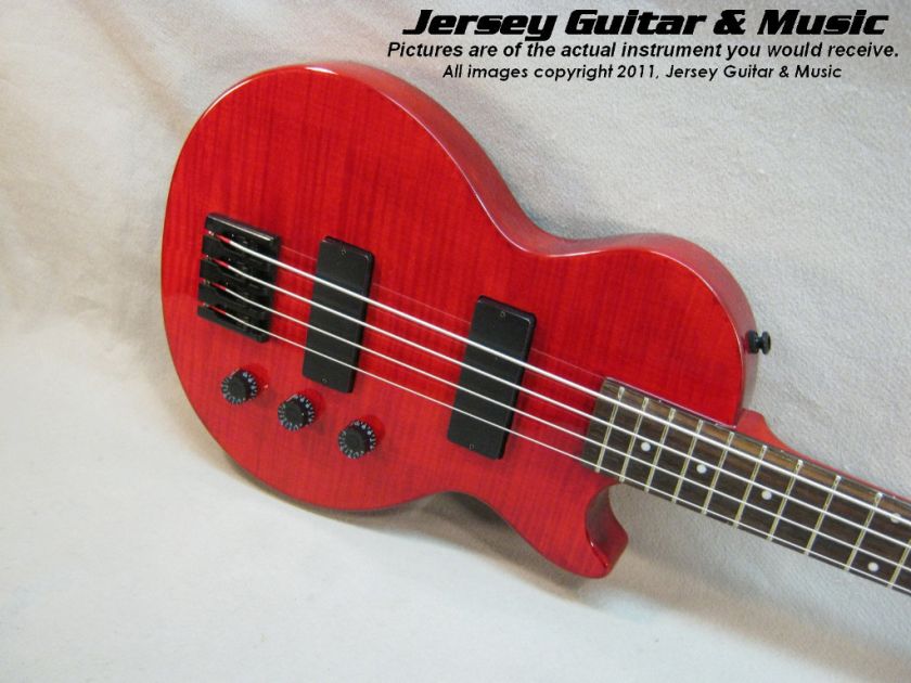 Epiphone Les Paul Special Bass Guitar, Trans Red  