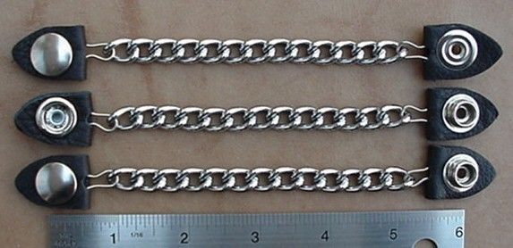 VEST EXTENDERS LEATHER & SINGLE CHAIN 3 pcs *NEW*  