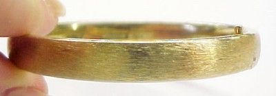 Vintage Napier Gold Tone Hinged Bangle Bracelet ~ in good 