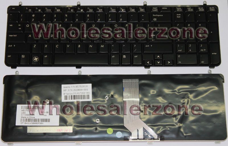 Genuine HP 519265 001 PAVILION DV7 2000 DV7 3000 GLOSSY BLACK US 