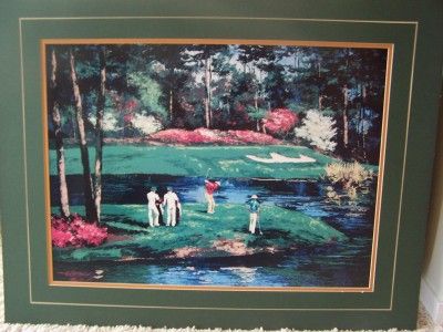   SERIGRAPH 1988 DESOTO POND 13th HOLE AT AUGUSTA~CHI CHI & FLOYD # 26