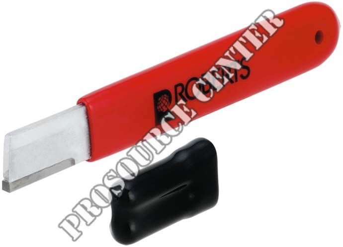 Carbide sharpening tip Renews factory edge Pocket size Vinyl grip and 