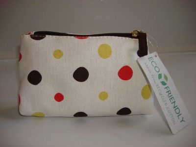 ALLEGRO ECO FRIENDLY MAKE UP BAG POLK A DOT RED WHITE  