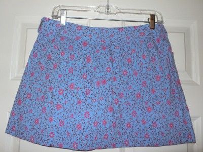 Betsey Johnson Blue Pink Floral Brocade Mini Skirt NWT L  