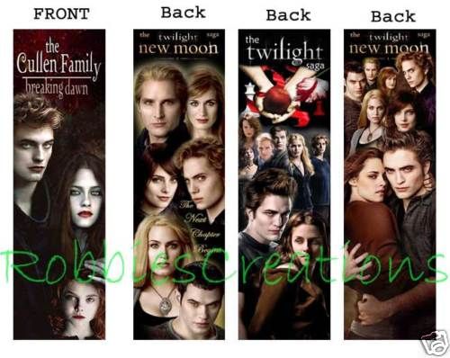 LOT  TWILIGHT EDWARD Bella Renesmee NEW MOON BOOKMARK  