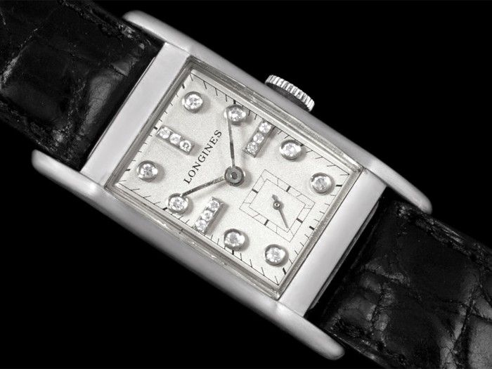 1947 LONGINES VINTAGE Watch   PALLADIUM & 17 DIAMONDS  