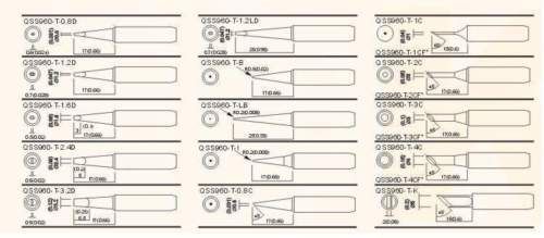 Soldering Tip Kit for QK936A, SD 04B, SD 06, AT201D Etc  