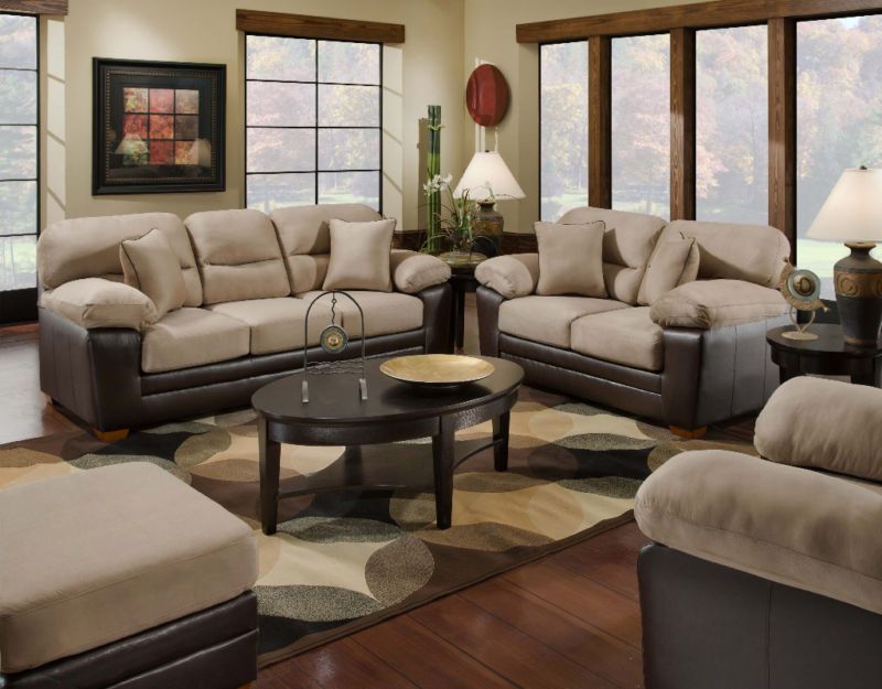 AMERICAN FURNITURE G4200 SOFA CHAIR MICROFIBER SET NEW  