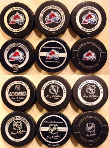 COLORADO AVALANCHE Official GAME Puck Collection 6 PUCKS  