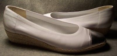  Metallic Ballerina Shoes White SZ 10M New  