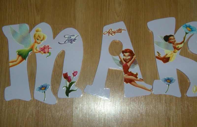 CUSTOM NURSERY WALL LETTERS DISNEY TINKERBELL FAIRIES  