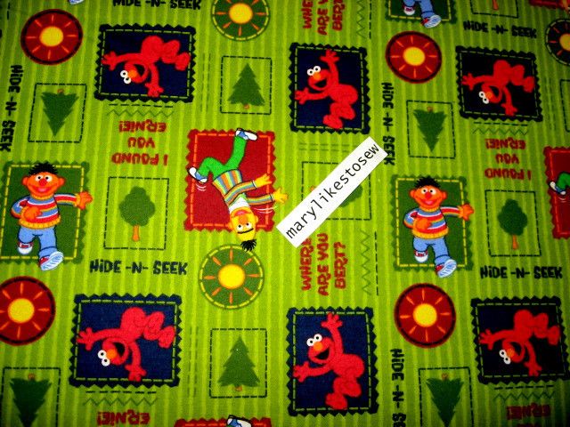 Elmo Bert and Ernie playing hide and seek Flannel Toddler Blanket 