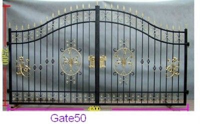 WROUGHT IRON VICTORIAN STYLE DRIVEWAY GATES GATE50  