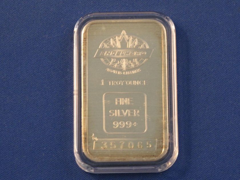 Engelhard Canada .999 Silver 1 Oz Ingot Bar B5516L  