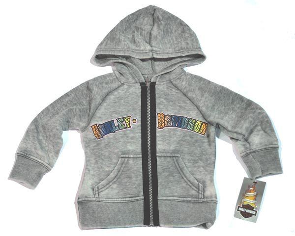 HARLEY DAVIDSON® GIRLS TERRY HOODIE JACKET SIZES 2T 12, 1121080 