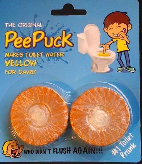 PEE PUCKS Prank Joke Gag   TURNS TOILET WATER YELLOW  